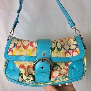Multi color coach purse